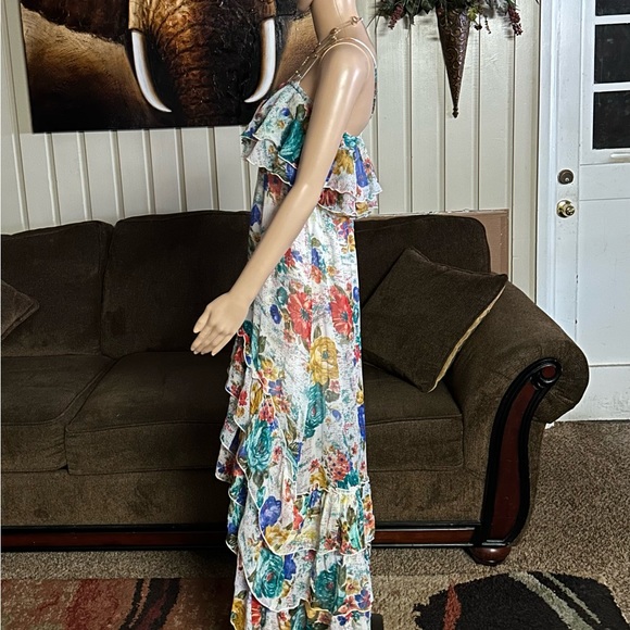 Milly • Medium • Multi-Colors • Floral • Maxi • Asymmetrical • Dress - Picture 13 of 16